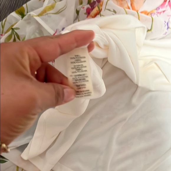 Calvin Klein White and Orange Ruffled Tiered Maxi Dress - Picture 6 of 11